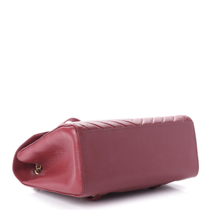 Chanel Aged Calfskin Chevron Quilted Backpack Red 4 of 9