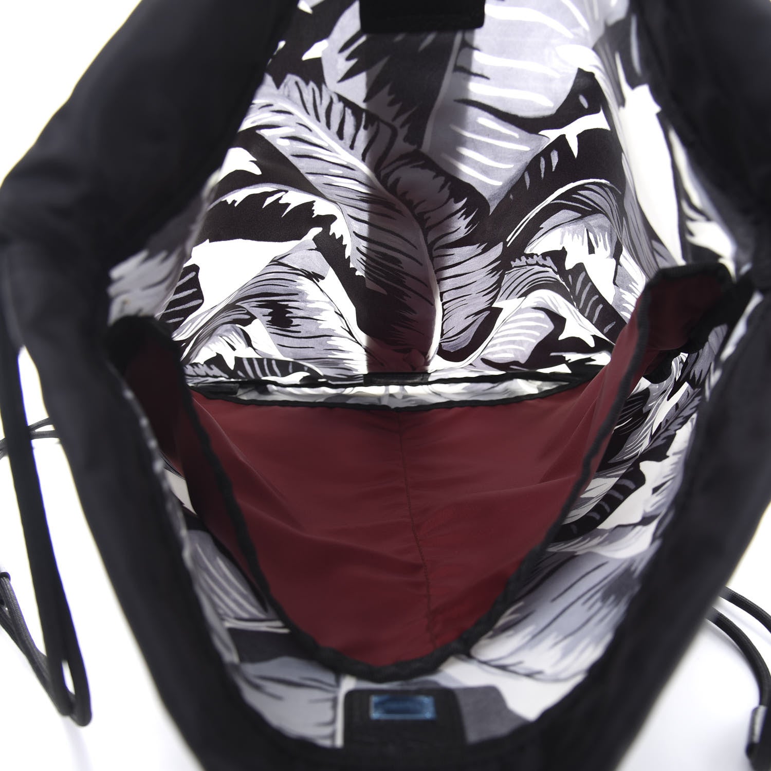 Dolce & Gabbana Nylon Printed Drawstring Backpack Black 4 of 9