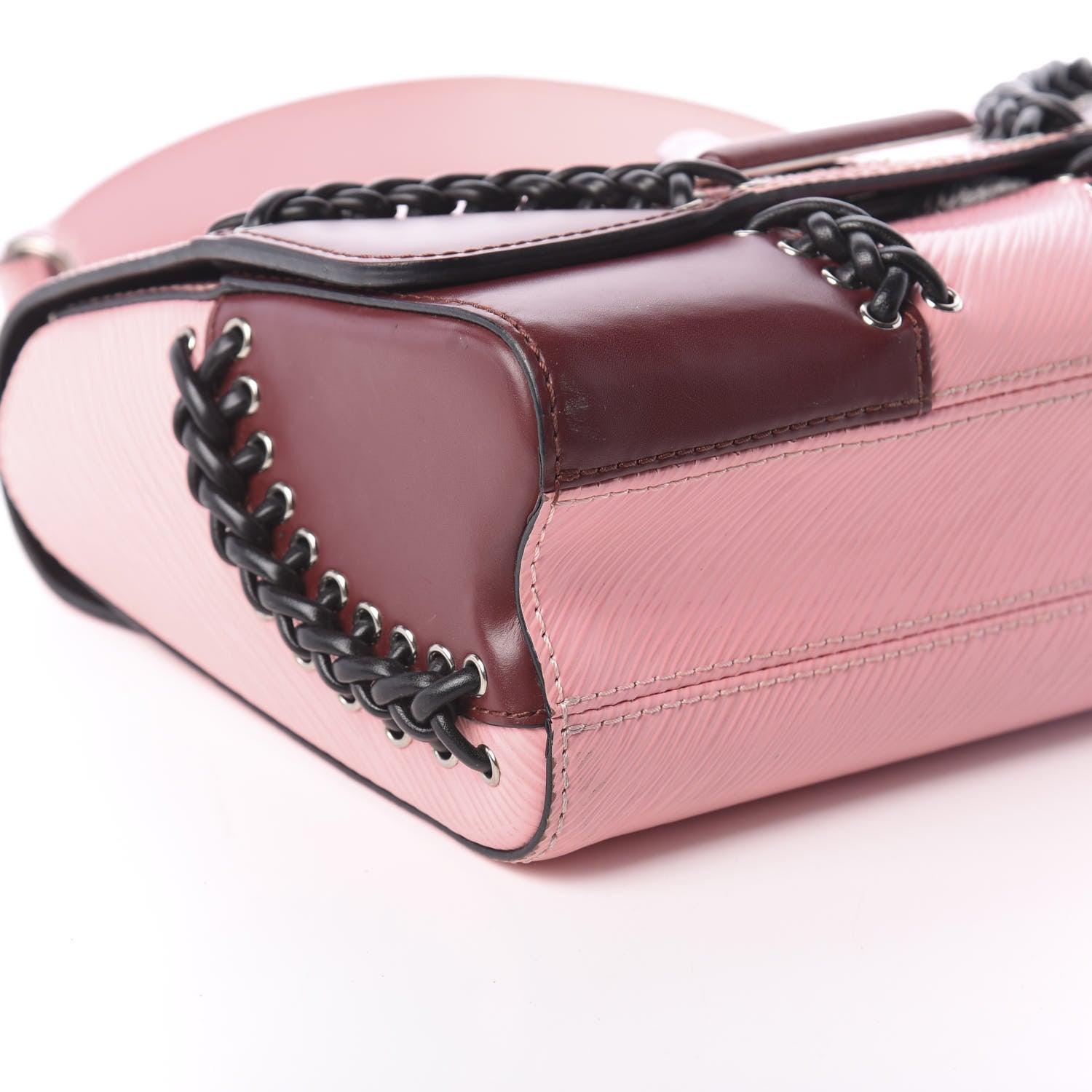 Louis Vuitton Epi Braided Twist Shoulder Bag MM Rose Ballerine 8 of 9