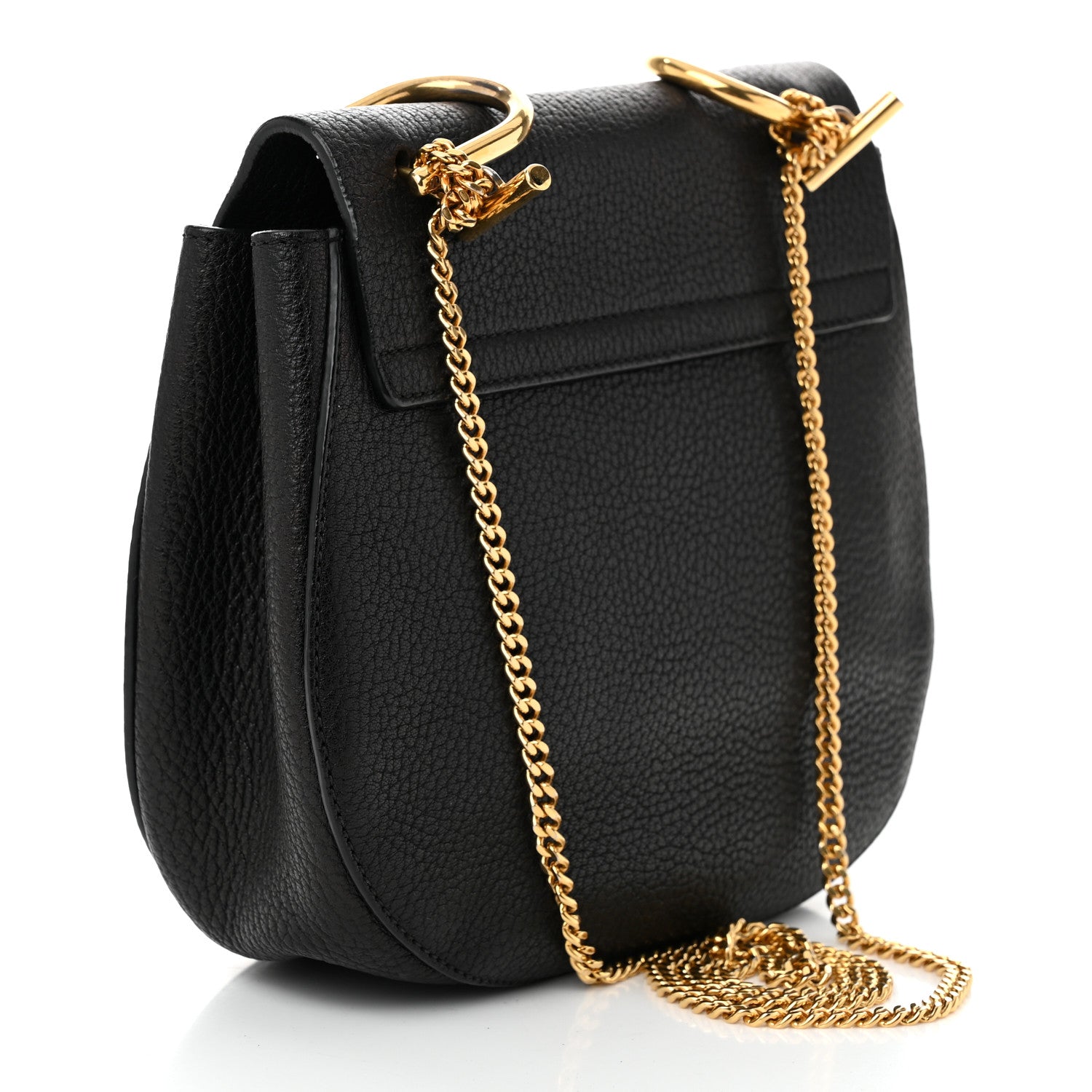 Chloe Grained Lambskin Drew Shoulder Bag Black 3 of 10