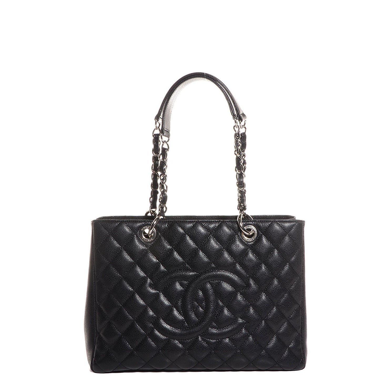 Caviar Quilted Grand Shopping Tote GST Black