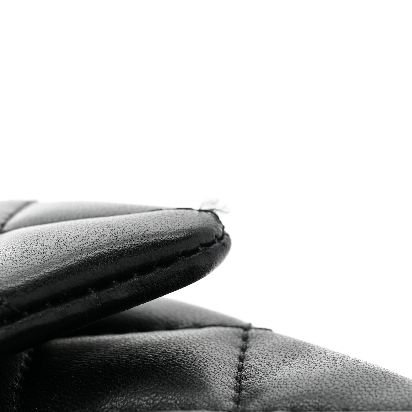 Lambskin Quilted Mini Rectangular Flap Black