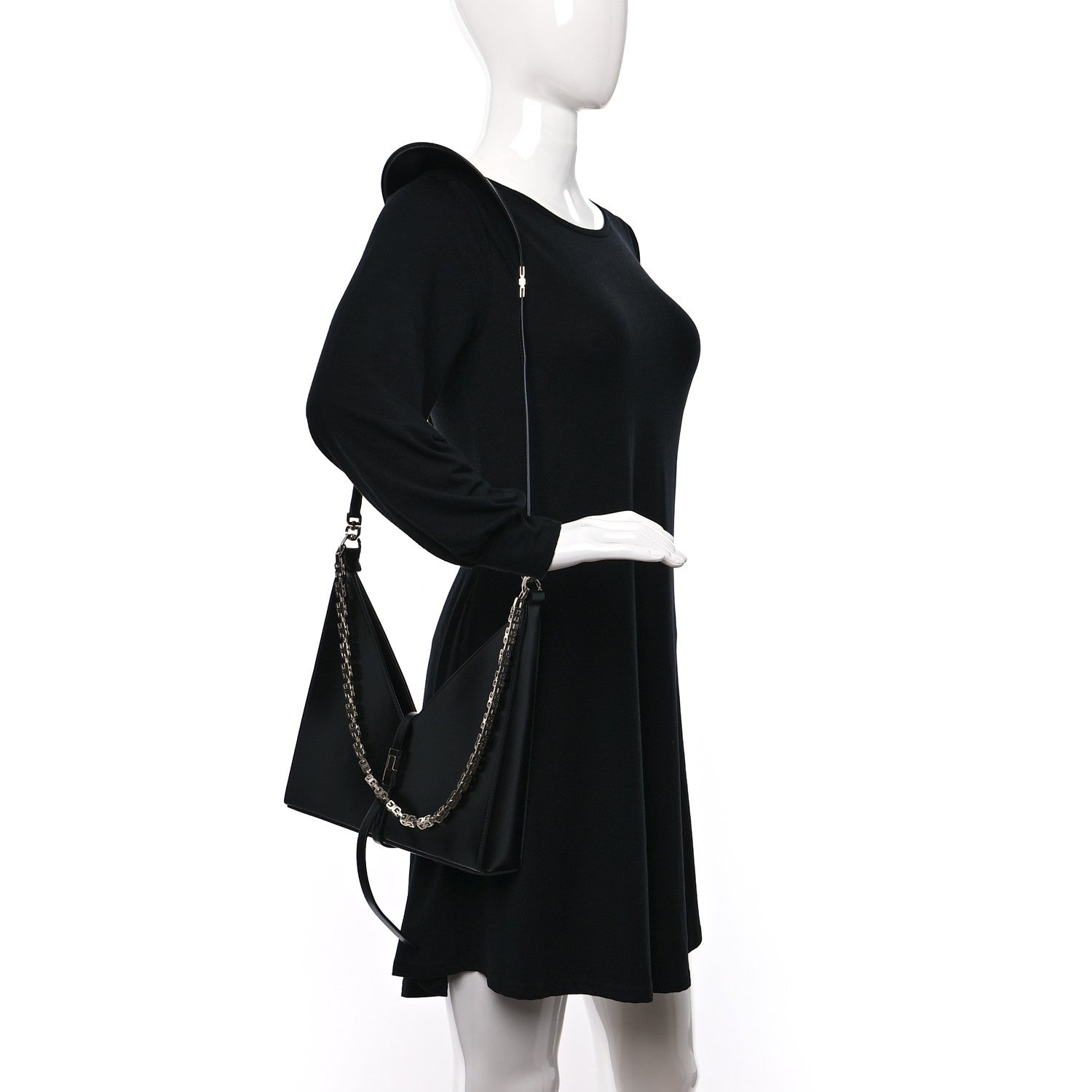 Givenchy Box Calfskin Small Cut Out Shoulder Bag Black 2 of 9