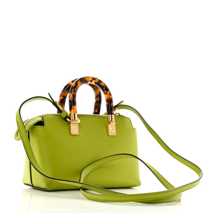 Fendi Vitello King Plexiglass Logo Embossed Mini By The Way Top Handle Boston Bag Wasabi 3 of 13