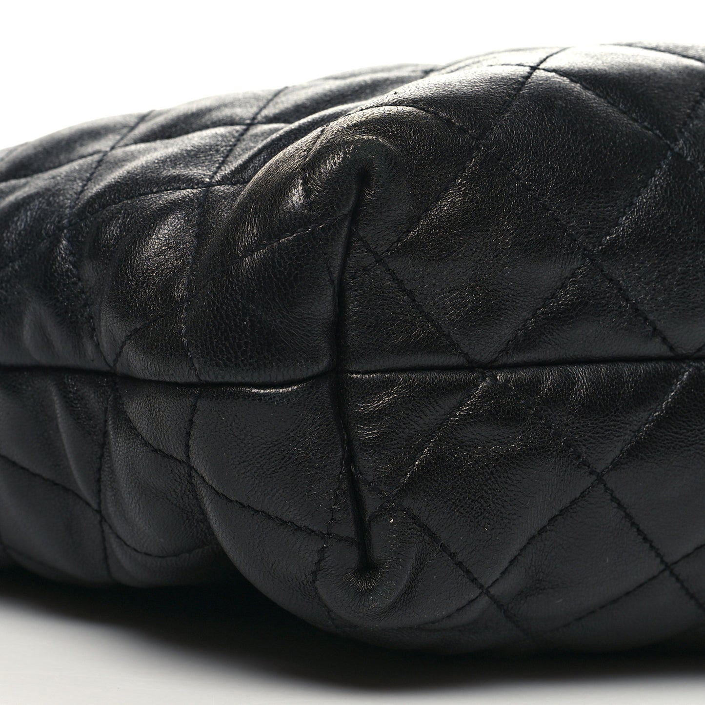 Lambskin Quilted Maxi Icare Shopping Tote Black