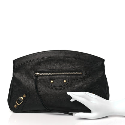 Balenciaga Chevre Classic Gold Hardware Premier Clutch Black 3 of 11