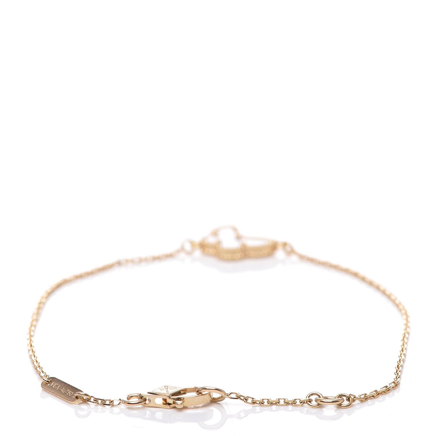 Van Cleef & Arpels 18K Yellow Gold Mother of Pearl Sweet Alhambra Butterfly Bracelet 3 of 10