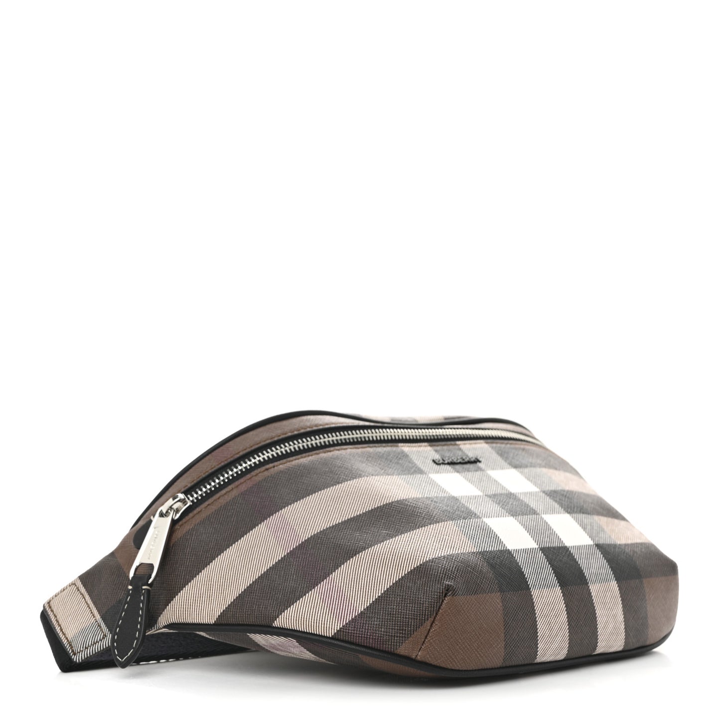 E-canvas Check Cason Bum Bag Dark Birch Brown