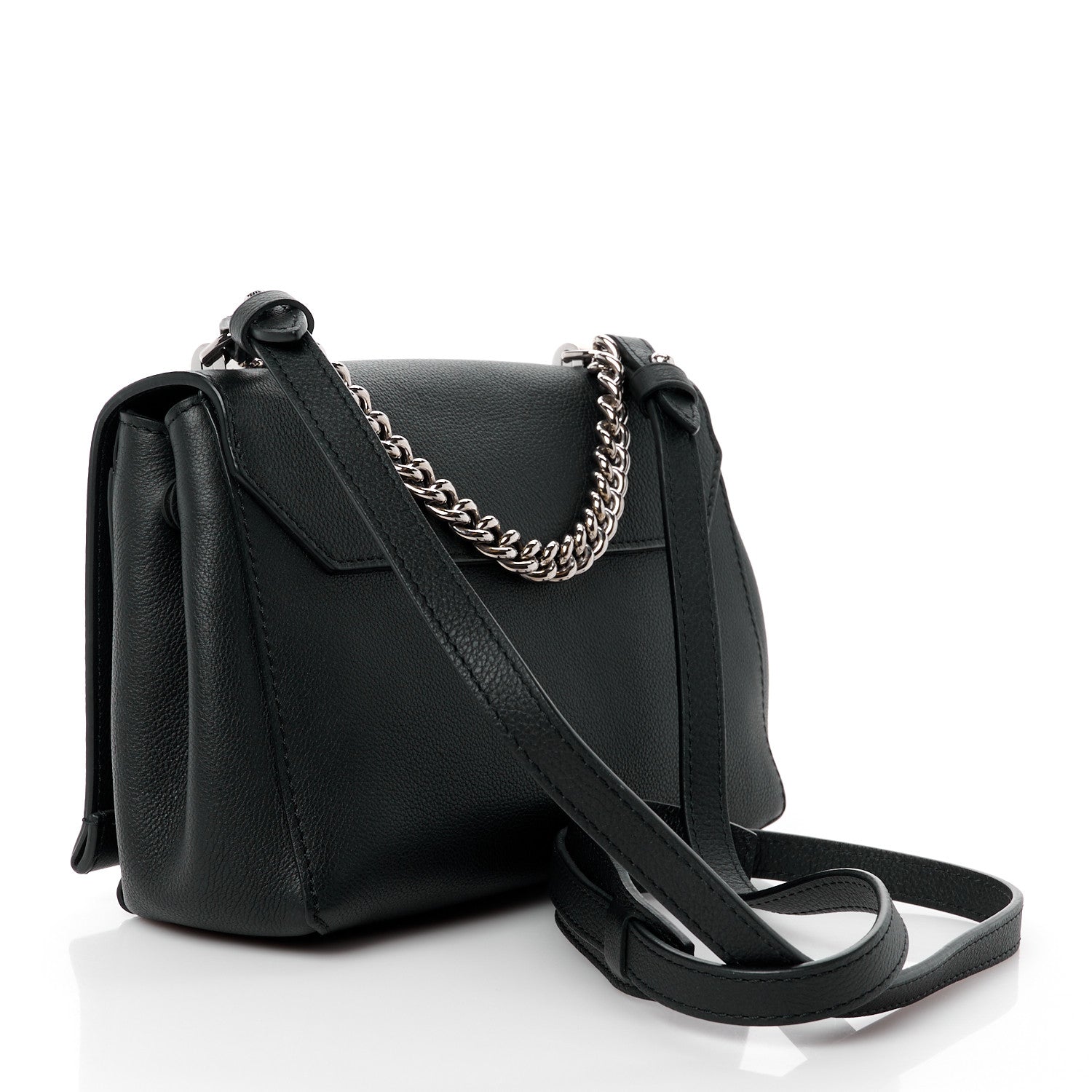 Louis Vuitton Calfskin Lockme II Chain Bag BB Black 3 of 10