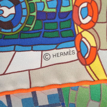 Hermes Silk Mer Mediterranee Scarf 90 7 of 7