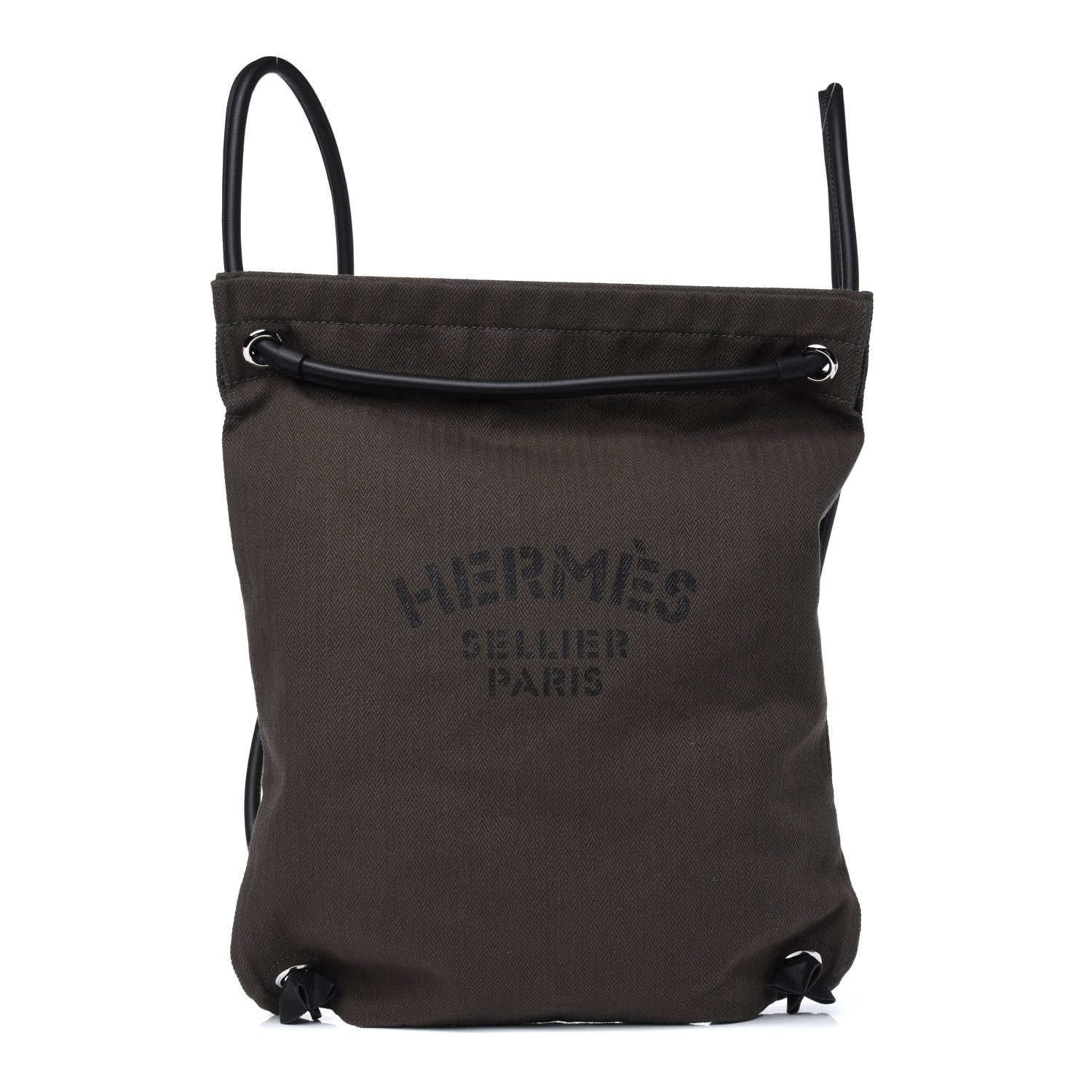 Hermes Herringbone Canvas Swift Maline Bag Kaki Ebene 1 of 8