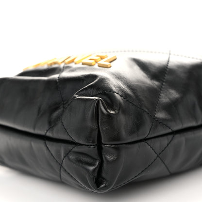 Chanel Shiny Calfskin Quilted Mini Chanel 22 Black 10 of 10