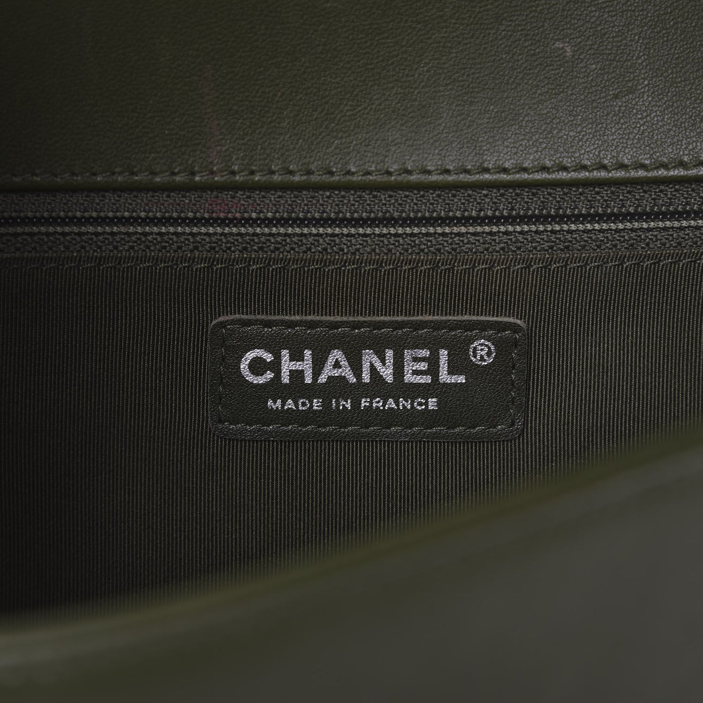 Lambskin Quilted New Medium Boy Flap Dark Green