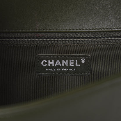 Chanel Lambskin Quilted New Medium Boy Flap Dark Green 6 of 21