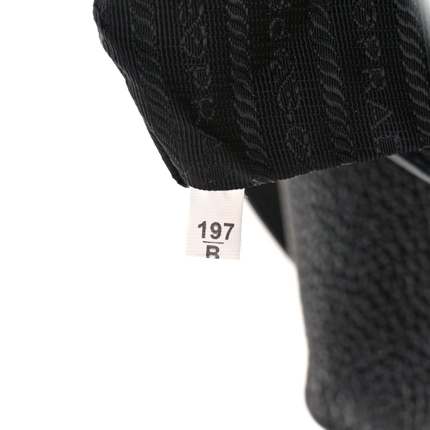 Prada Vitello Daino Embossed Logo Tote Black 7 of 16