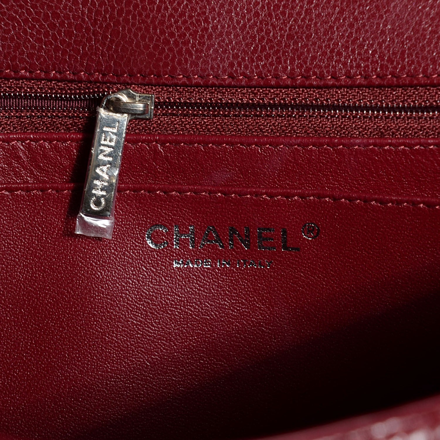 Chanel Caviar Jumbo Single Flap Dark Red 5 of 16