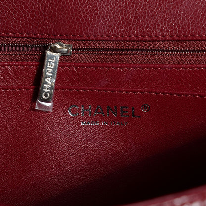 Chanel Caviar Jumbo Single Flap Dark Red 5 of 16