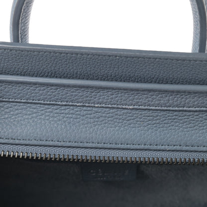 Celine Drummed Calfskin Nano Luggage Blue 11 of 16