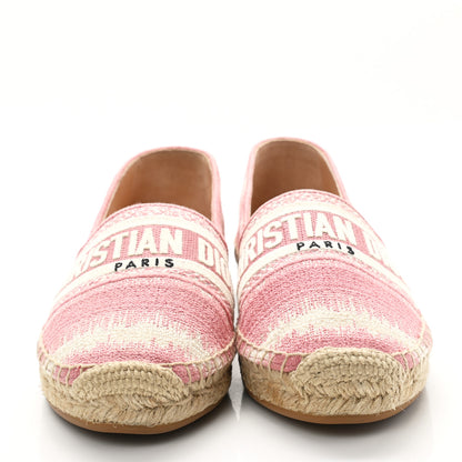 Christian Dior Cotton D-Stripes Embroidered Granville 15mm Espadrilles 36 Deep Nude 2 of 9