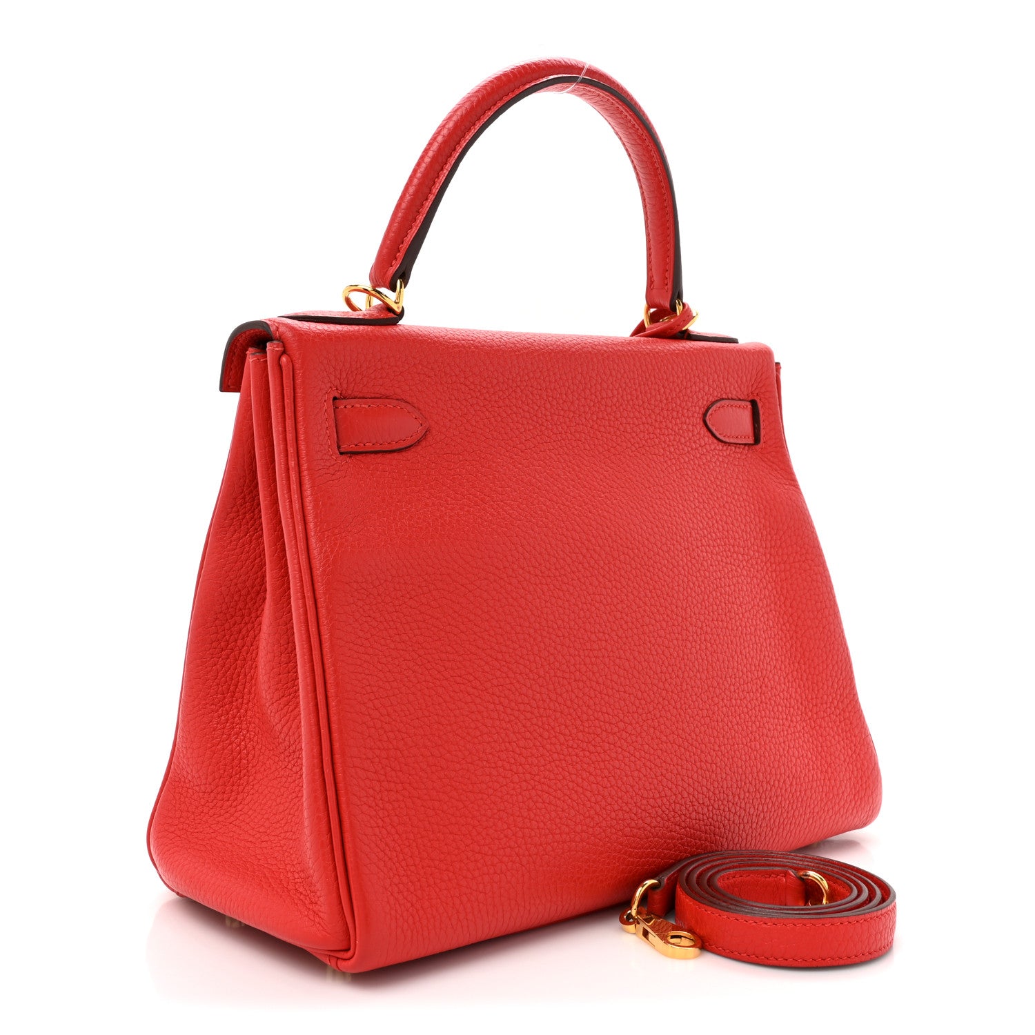 Hermes Togo Kelly Retourne 28 Rouge Tomate 3 of 12