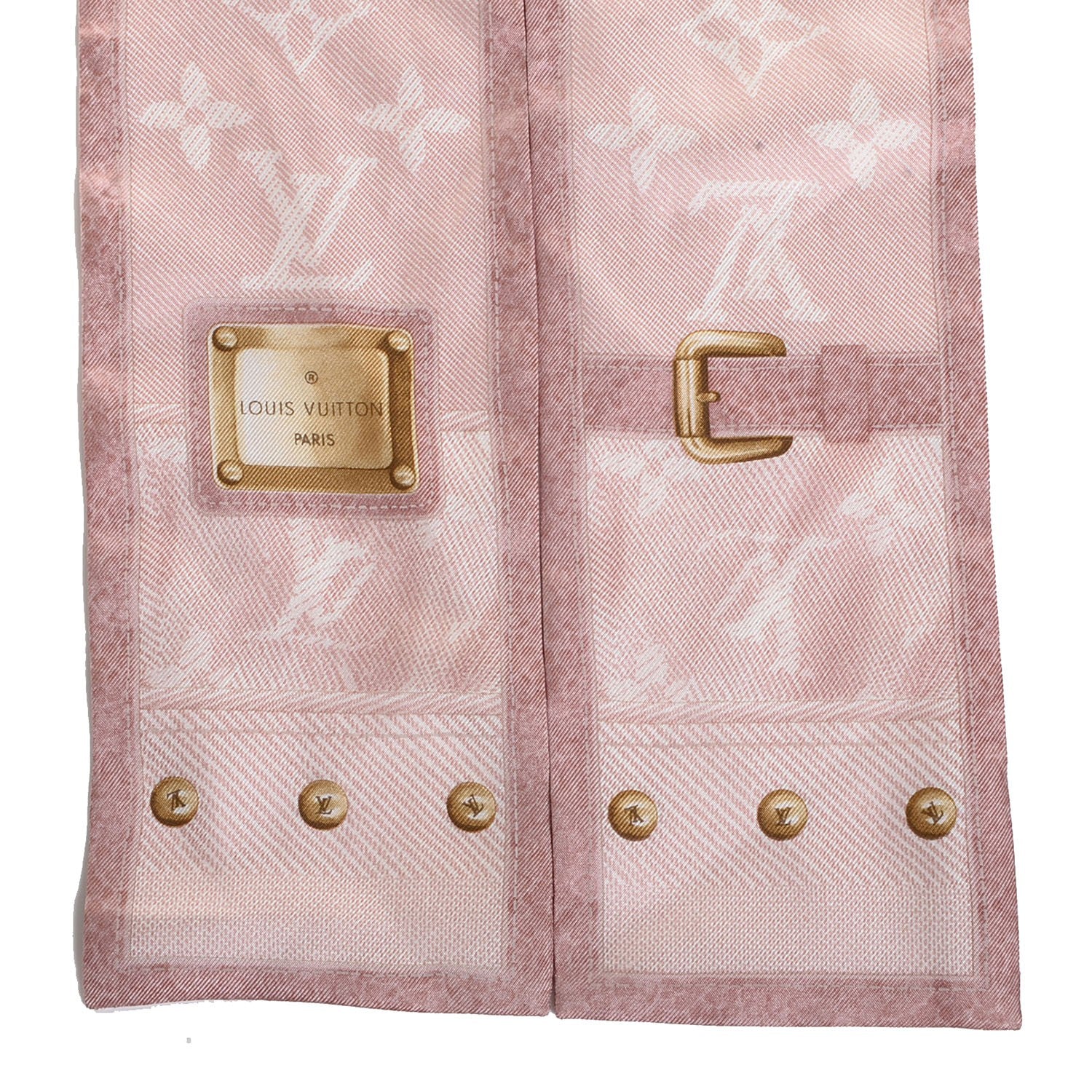 Louis Vuitton Silk Monogram New Denim Bandeau Rose Clair 3 of 6