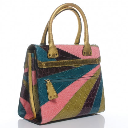 Valentino Garavani Patchwork Crocodile Dome Handbag Multicolor 3 of 9