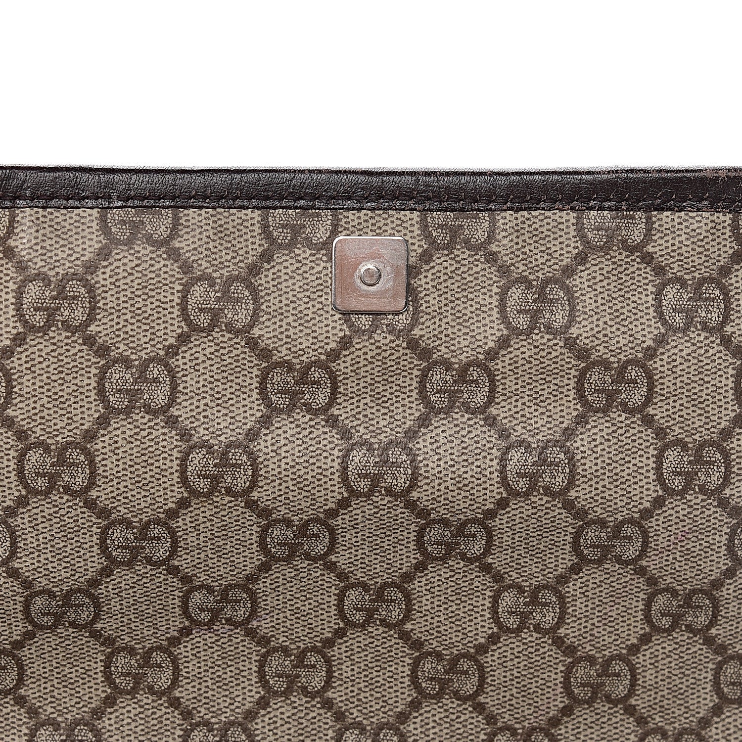 Gucci GG Plus Monogram Web Large Flap Messenger Bag Beige Dark Brown 9 of 34