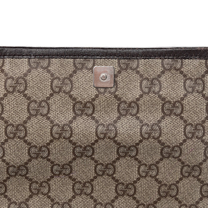 Gucci GG Plus Monogram Web Large Flap Messenger Bag Beige Dark Brown 9 of 34