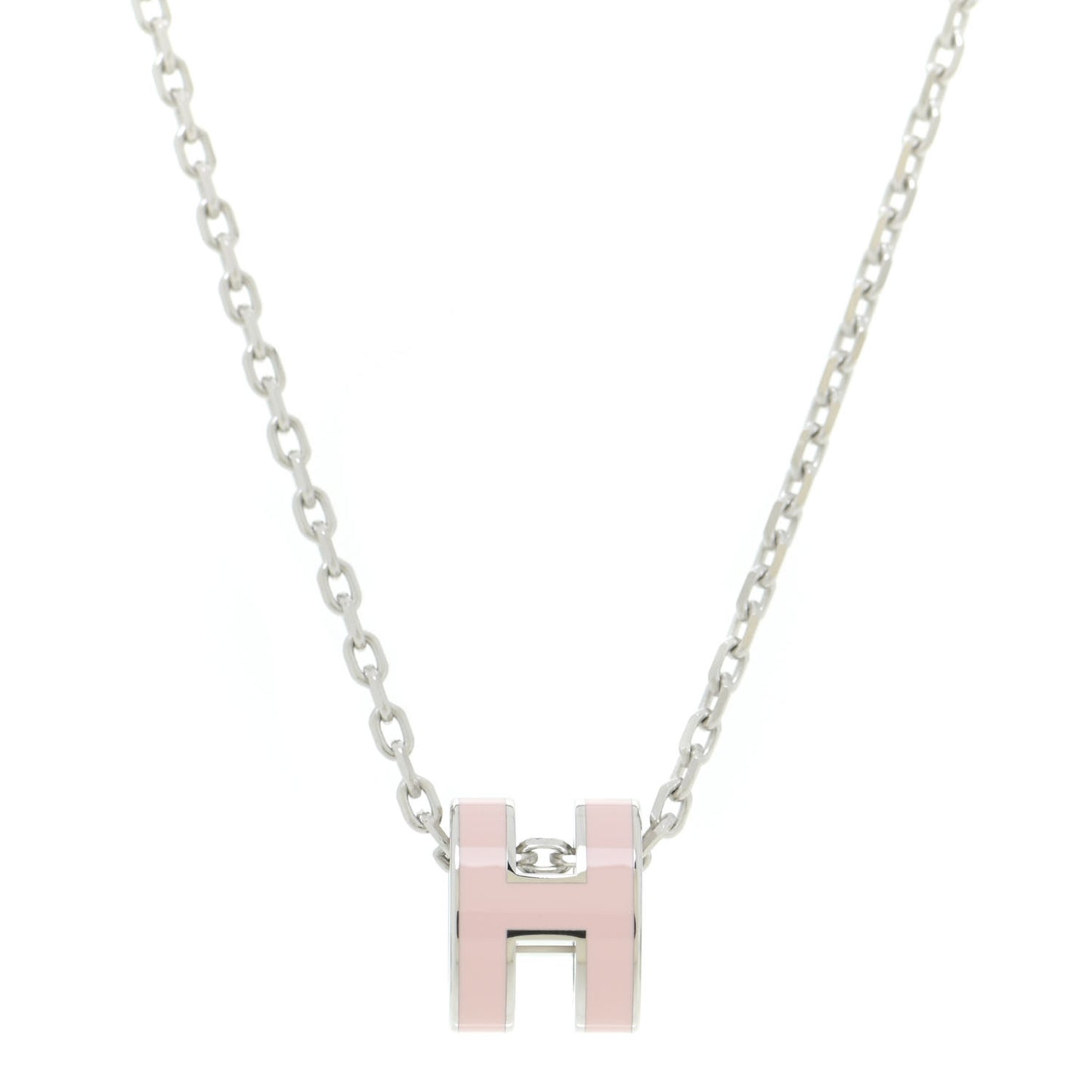 Palladium Mini Pop H Pendant Necklace Rose Dragee