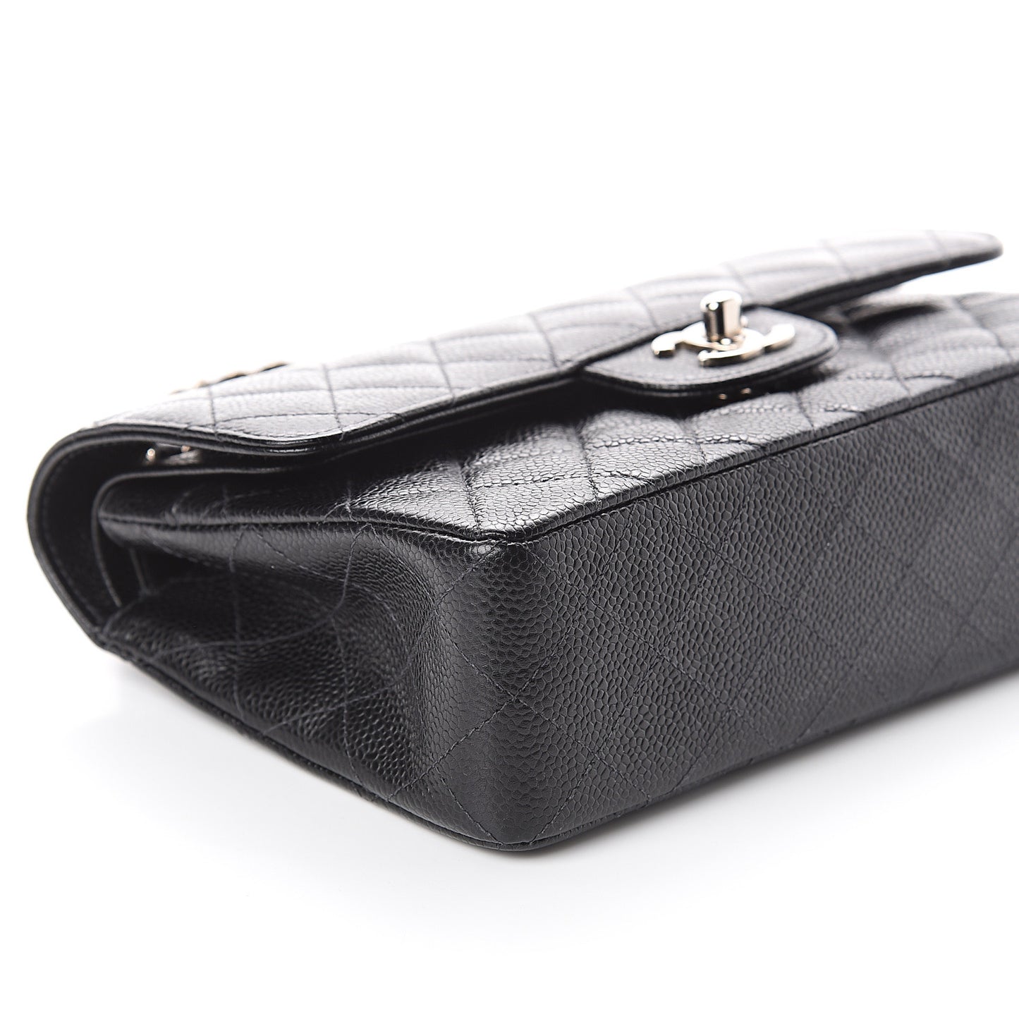 Caviar Quilted Small Double Flap Black