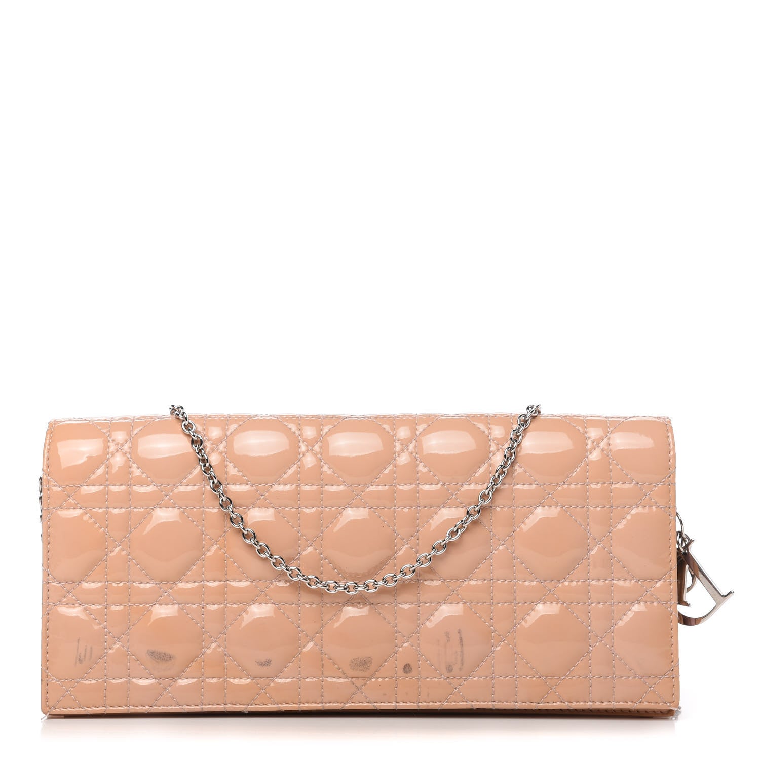 Christian Dior Patent Cannage Lady Dior Convertible Clutch Light Pink 1 of 11