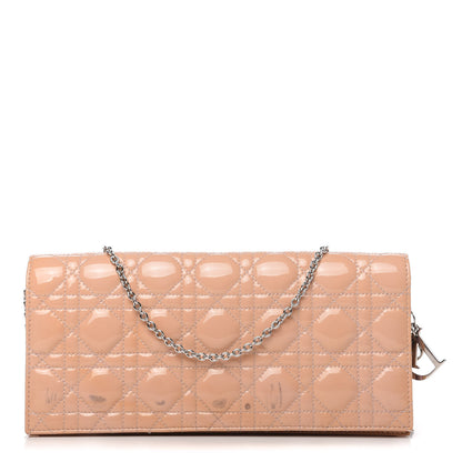 Christian Dior Patent Cannage Lady Dior Convertible Clutch Light Pink 1 of 11