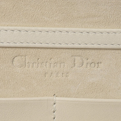 Christian Dior Calfskin Embossed Stars Wallet on Chain White Gold 6 of 8