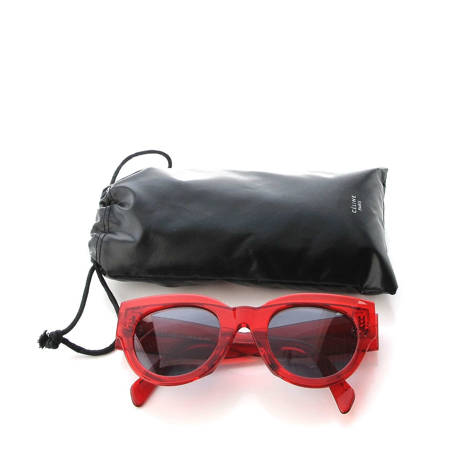 Celine Acetate Cat Eye Sunglasses CL 40008F Red 8 of 8