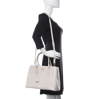 Prada Saffiano Lux Medium Tote Talco 2 of 9