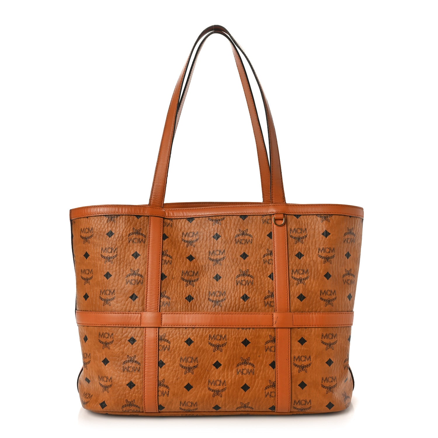 MCM Visetos Medium Delmy Shopper Tote Brown 1 of 17