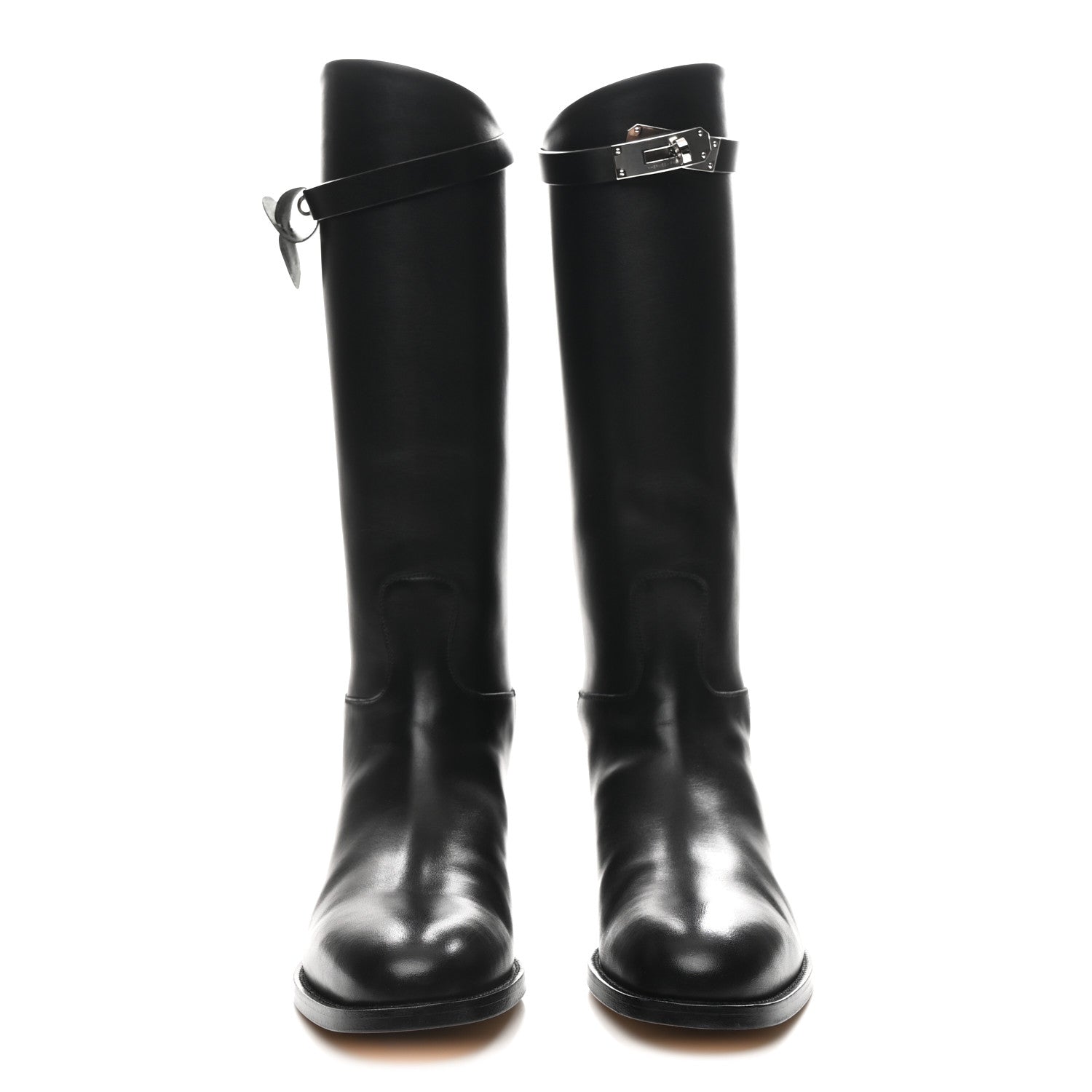 Hermes Box Kelly Jumping Boots 39 Black 3 of 9
