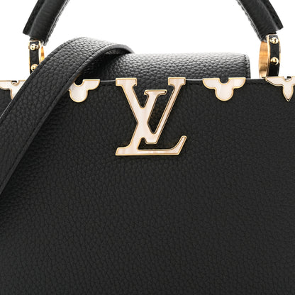 Louis Vuitton Taurillon Mother of Pearl Flowers Capucines BB Black 8 of 10