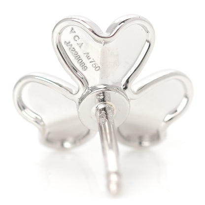 Van Cleef & Arpels 18K White Gold Diamond Mini Frivole Earrings 4 of 4