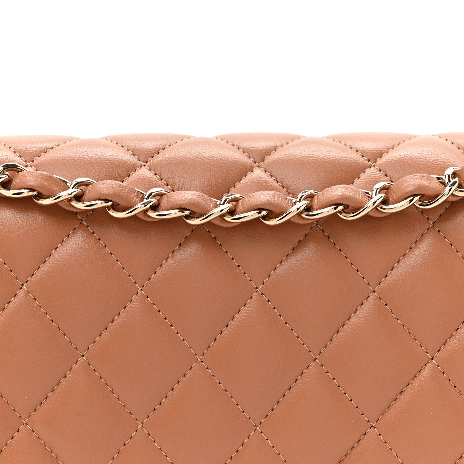 Chanel Lambskin Quilted Medium Double Flap Brown 7 of 10