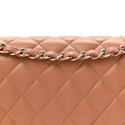 Chanel Lambskin Quilted Medium Double Flap Brown 7 of 10