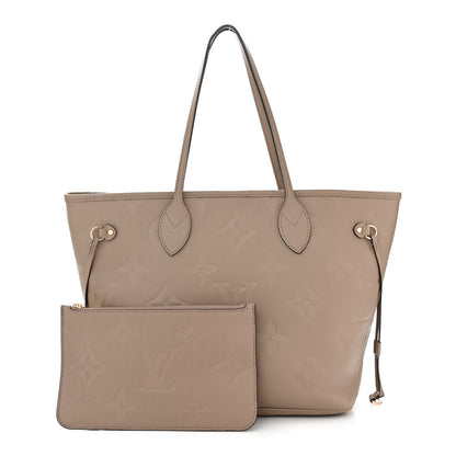 Louis Vuitton Empreinte Monogram Giant Neverfull MM Tourterelle 3 of 12
