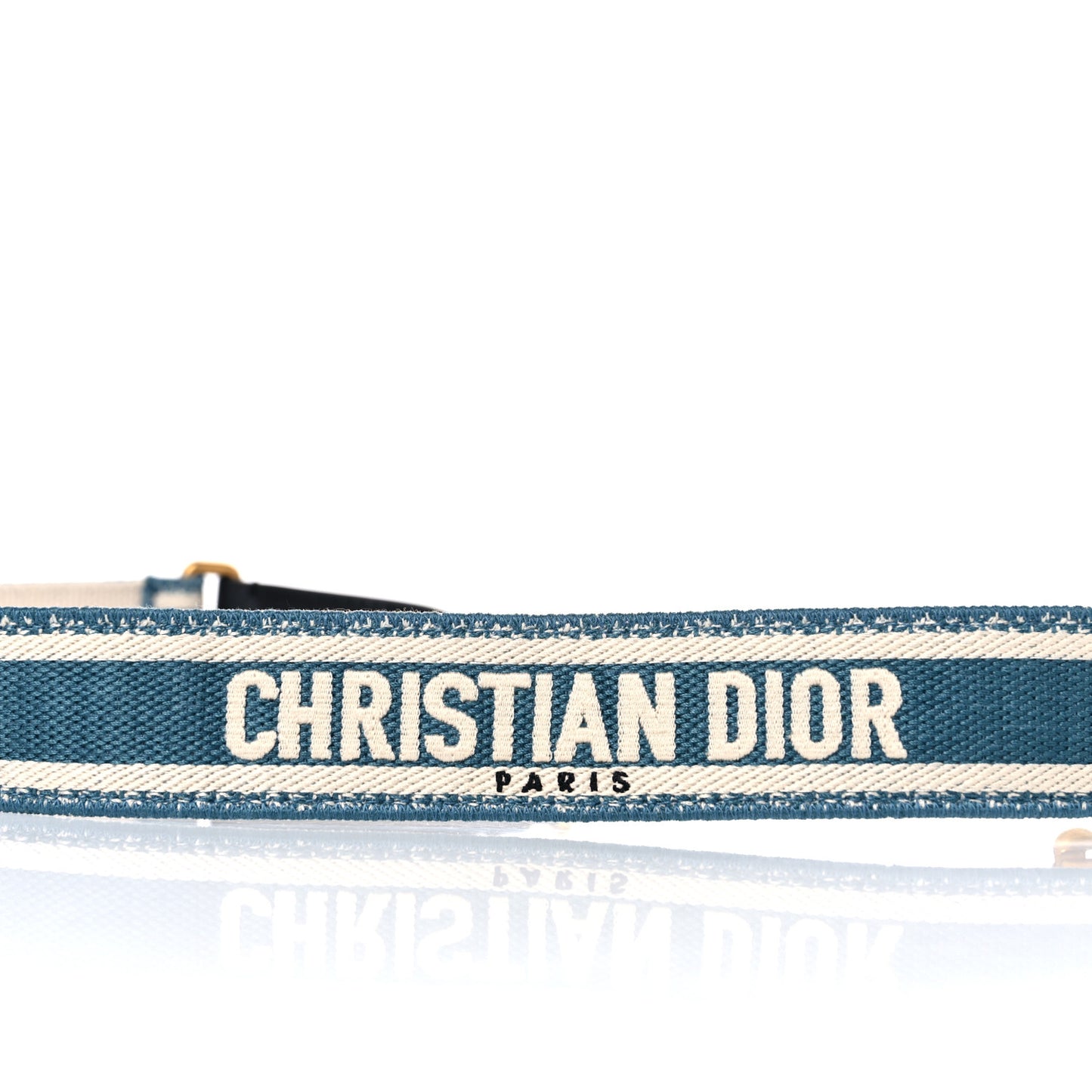 Canvas Embroidered Shoulder Strap Blue
