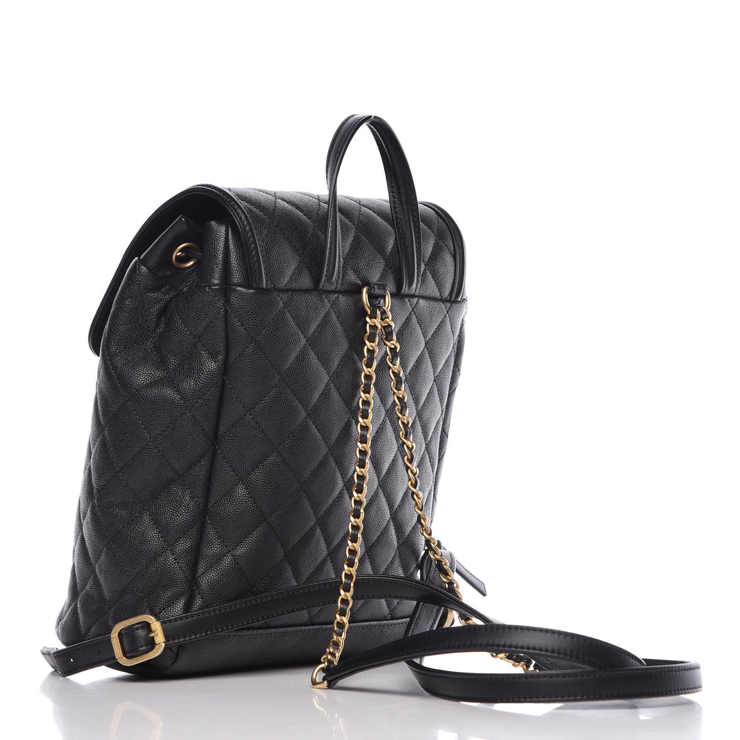 Caviar Quilted Filigree Backpack Black