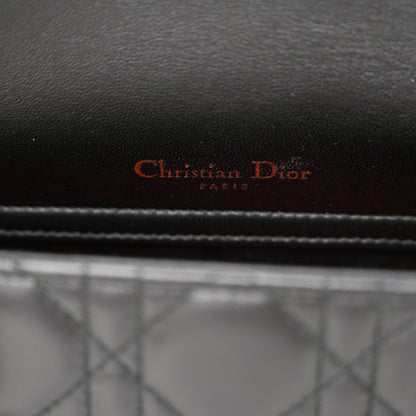 Christian Dior Lambskin Cannage Lady Dior Double Chain Bag Black 6 of 11