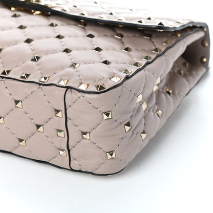 Valentino Garavani Lambskin Medium Rockstud Spike Shoulder Bag Poudre 9 of 10