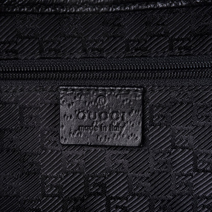Gucci Canvas Calfskin Bamboo Handle Jackie O Hobo Black 11 of 18