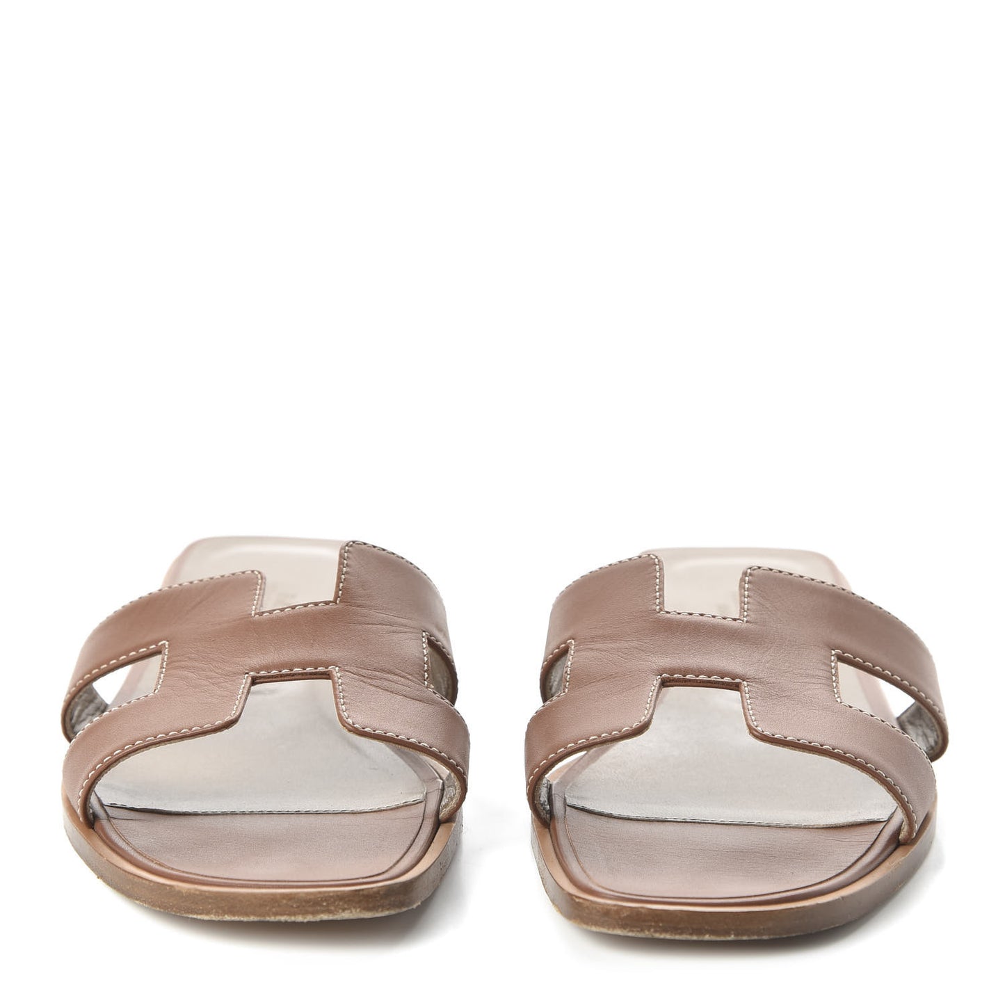 Box Calfskin Oran Sandals 37.5 Gold