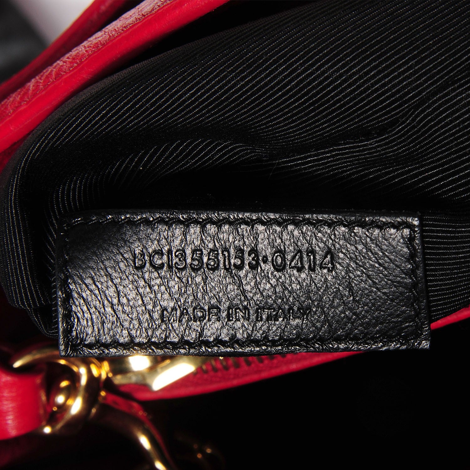Saint Laurent Grained Calfskin Small Sac De Jour Lipstick Red 6 of 7