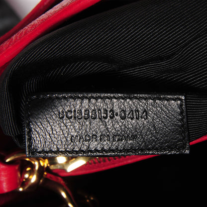 Saint Laurent Grained Calfskin Small Sac De Jour Lipstick Red 6 of 7